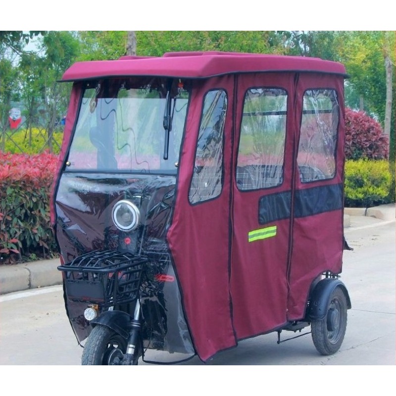 Electric Scooter Rain Cover - Zamknięta plandeka na motocykl, elektryczny trójkołowiec,