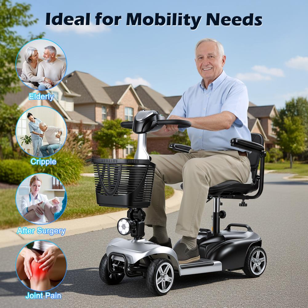 Skuter inwalidzki z oświetleni – Electric Scooter Adults recenzja i cena