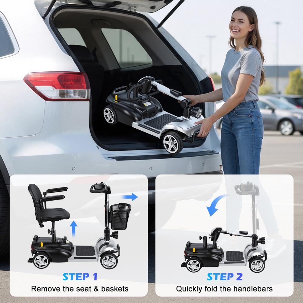 Skuter inwalidzki z oświetleni – Electric Scooter Adults recenzja i cena