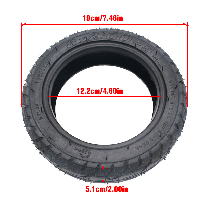 Opona bezdętkowa 8x2.00-5, opo – Scooter Tire recenzja i cena