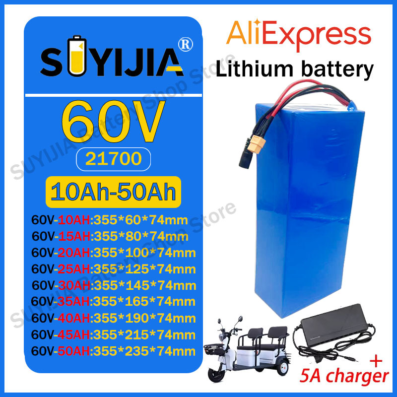 Akumulator litowy 21700 60V 50 – 60V 30Ah 21700 Battery Pack recenzja i cena