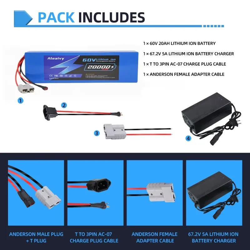   Akumulator litowy 60V 20AH 3 – 60V 30Ah 21700 Battery Pack recenzja i cena